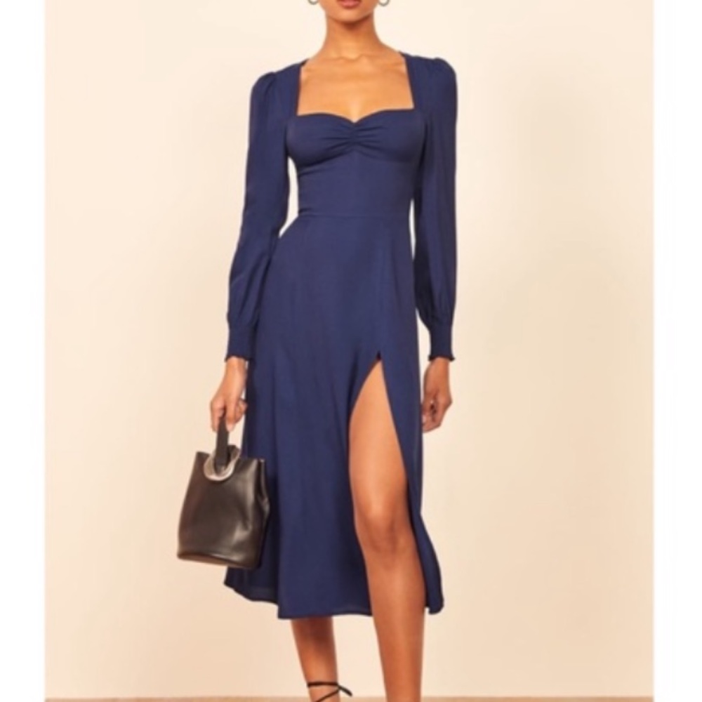 Reformation Blue Danube Hunt Dress